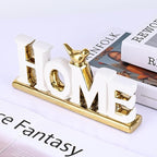 XMGZQ White and Gold Decor for Living Room Bedroom Bookshelf Coffe Table, Home Sign Aesthetic Statues Boho Wedding Accents Decorations, Knick Knacks Home Decor for Shelves,Living Room,Bedroom,Desktop