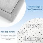 Baby Play Mat for Floor Tummy Time Mat Nursery Rug Muscle Mat Area Rug Playroom Rug Tatami Mat 6'7"x5'11" Memory Foam 1.3" Thick Crawling Mat for Babies,Toddlers, Infants, Kids(Light Gray)