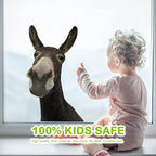 Funny Donkey Wall Decals - Peel and Stick Cute Window Stickers, Removable Vinyl Farmhouse Decor, Weird Gifts for Friends
