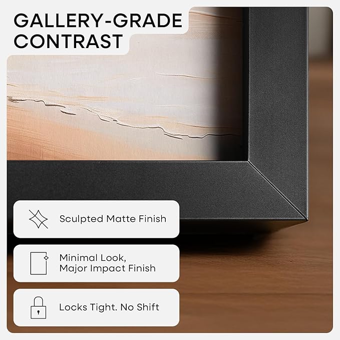 Homeforia 14x22 Picture Frame Black, High End Metal 14 x 22 Poster Frames with Mat 12 x 16 for Photo, 14x22 Black Frame Matted to 12x16 inch Print, 22x14 Thin Frame, Tempered Glass, Wall Kit, Set of 1