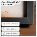 Homeforia 16 x 20 Picture Frame Black, High End Metal 11x14 Matted for 16x20 Frame, 16 x 20 Black Poster Frame with Mat 11 x 14 inch Photo, 20x16 Thin Hanging Frame, Tempered Glass, Wall Kit, Set of 1