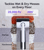 NARWAL S30 Wet Dry Vacuum Cleaner with 20000Pa Suction, 176°F Self-Cleaning, Heated Drying, Disposable Waste Bag, Tangle-Free, Cordless Vacuum Mop for Hard Floors & Edge Cleaning, Easy to Use