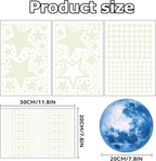 1078Pcs Glow in The Dark Stars for Ceiling Glowing Space and Moon Decals Universe Stickers Kids Wall Decor Perfect for Boys Girls Nursery Bedroom Living Room