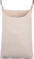 Laundry Collector, Laundry Hamper, Door Hanging Laundry bag with hooks (Beige, 65Liters)