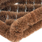 NINAMAR Natural Coir Boot Scraper Door Mat - 13 x 12 inch - 2 Pack