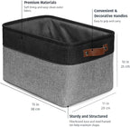OrganiHaus Large Fabric Storage Baskets for Shelves 3 Pack | 15x11in Closet Storage Bins for Shelves | Clothes Storage Bins for Organizing | Linen Closet Organizers | Fabric Basket, Gray/Black
