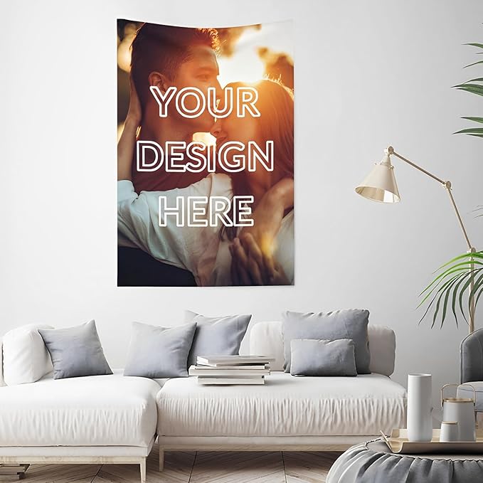 Custom Tapestry For Wall Bedroom Custom Backdrop Personalized Image Text Photo Customized Funny Tapestry Banners And Signs Single Picture Vertical Tapestrys