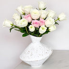 Cast Iron Decorative Vase, Dried Flower Rustic Vases, Wabi Sabi Vase for Modern Home Decor, Living Room, Shelf Decor, Enterway, Wedding, Office, Table, Bedroom, Kitchen, 8.86" H (White)