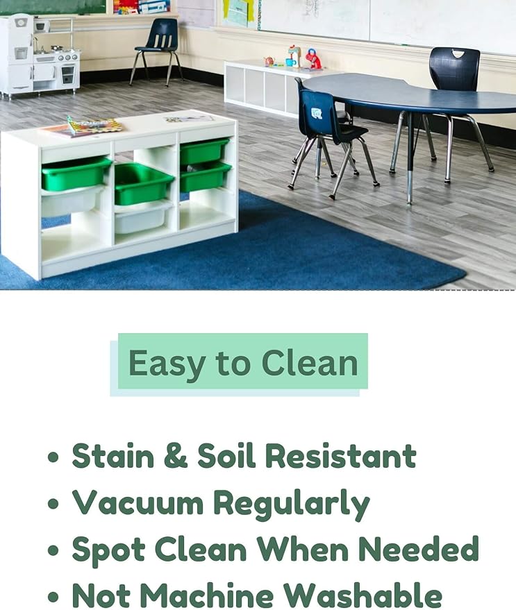 KOECKRITZ Soft and Colorful Kids Classroom Area Rugs (Passes Flammability Pill Test) Many Sizes and Bright Colors to Select from (7' Round, Froggy)