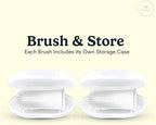Jasper Dog Toothbrush, 360º Dog Tooth Brushing Kit, Cat Toothbrush, Dog Teeth Cleaning, Dog Finger Toothbrush, Use with Dog Toothpaste - Clear 2-Pack