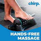 Chirp RPM Rolling Percussive Massager – Deep Tissue Muscle Massager and Back Roller with Hands-Free Base, Rechargeable Leg Massager Roller, 5-Speed Massage Roller Stick for Legs, Foot & Calf Massager