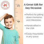 Wooden Growth Chart – Kids Height Chart, Wall Measurement for Kids, Height Chart for Wall, Growth Ruler for Children – Natural Ruler (63"x6.7")