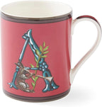 Spode Kit Kemp Alphabet Mug - Letter A Monogram in Fine China, 12oz Ceramic Coffee Cup for Hot Drinks, Personalized Drinkware for Unique Gifts, Dishwasher Safe Tea or Coffee Mug - Gift Box Included