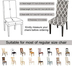 JQinHome Chair Covers for Dining Room 6 Pack, High Stretch Removable Washable Parsons Chair Slipcover for Home Party Hotel Wedding Ceremony (Grey White)