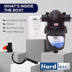 Hardless NG4 Whole House Water Filter- Salt-Free Alternative Softening Device- Reduces Limescale, Sediment & More - Compact, Easy to Install- Comes with 3/4" Inlet/Outlet- Home Water Filtration System