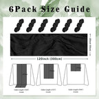 10FT 6 Pack Black Cheesecloth Table Runner 20 x 120 Inch Long Boho Fabric Rustic Cheese Cloth Table Runner for Wedding Bridal Shower Baby Shower Gauze Sheer Birthday Party Table Decorations
