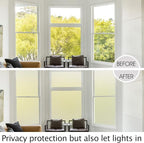 HIDBEA Frosted Window Privacy Film Heat Control UV Blocking, Static Cling Non-Adhesive Reusable Door coverings for Bathroom Home Office (Frosted 41.3 Inch x 6.5 Feet)