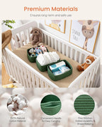 KALLAX Small Woven Basket, 12 x 8 x 4.5 Inches, Storage Basket for Organizing, Cute Small Rope Shelf Closet Cube Storage Bins Baskets for Shelves, Dog Toy Gift Baskets Empty, 3 Packs, Green