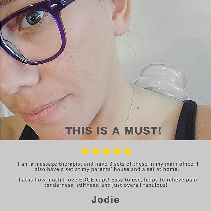 8 Edge Cups Silicone Cupping Therapy Set Professional Massage Cupping Cups for Cupping Therapy Cupping Kit for Massage, Myofascial Release, Cellulite Reduction (Lure Clear)