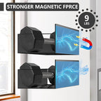 Magnetic Spice Rack Organizer for Fridge Seasoning Organizer for Kitchen storage with Screw or Adhesive Hanging,Magnetic Shelf with Hook for Refrigerator and Oven (6pack)
