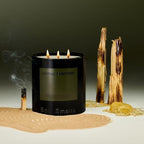 Hinoki Fantôme Scented Candles for Men and Women - 8.5 oz - Soy, Coconut Wax Candle Blend - Aromatic Candles for Home with Japanese Cypress, Jasmine and Smoked Amber - 50-Hour Burn - Cotton Wick
