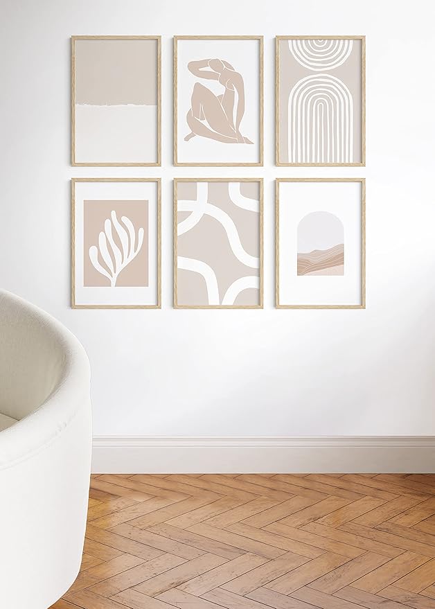 Haus and Hues 16x24 Natural Oak Wood Picture Frames Set of 25 - Premium Bulk Picture Frames 12x16 Bundle - Elegant Gallery Wall Frame Set for Posters, Art Display - Ideal for Wall Decor in Home &