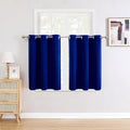 ChrisDowa Small Window Curtains for Kitchen and Bedroom - Grommet Short Thermal Insulated Room Darkening Curtains (2 Panels, Royal Blue, 42 x 36 Inch)