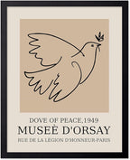 Poster Master Vintage Poster - Retro Minimalist Print - Gift for Artist, Friend - Dove Of Peace, Line Drawing, Sketch, Abstract - Wall Decor for Living Room, Bedroom, 18x24 Unframed Wall Art