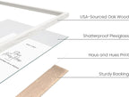 Haus and Hues 4x6 Natural White Wood Photo Frame Set of 25 - Mini Picture Frames Bulk Gallery Set - Premium Bulk Picture Frames 4x6 for Stylish Photo Gallery Wall Frame Set - Ideal for Home & Office