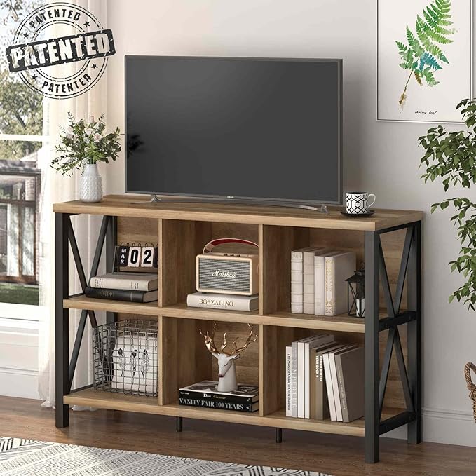 6 Cube Storage Organizer with Shelf - Industrial Bookcase by FATORRI
