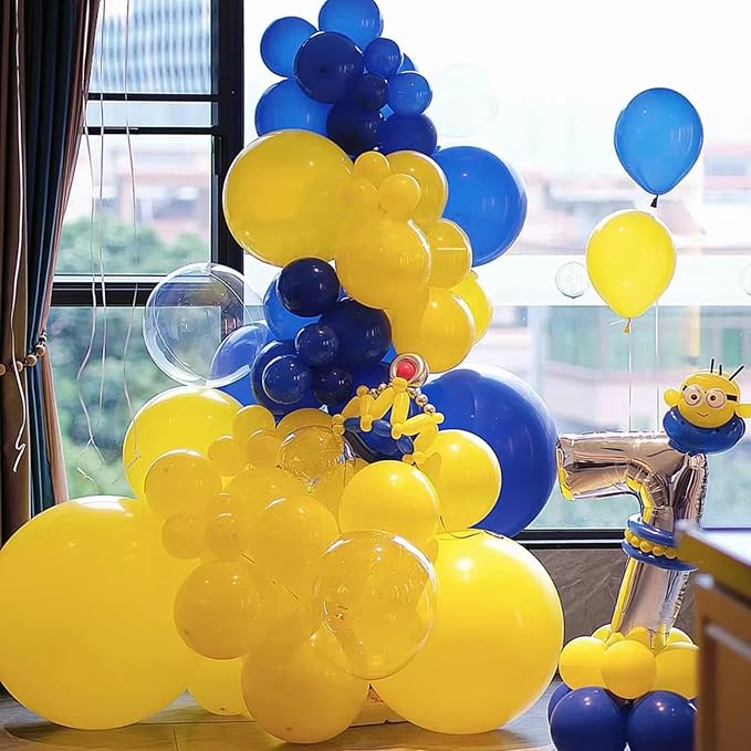 130pcs Mustard Yellow Balloons Different Sizes 18" 12" 10" 5" Lemon Yellow Latex Balloon Garland Arch Kit for Birthday Baby Shower Graduation Wedding Gender Reveal Party Decorations