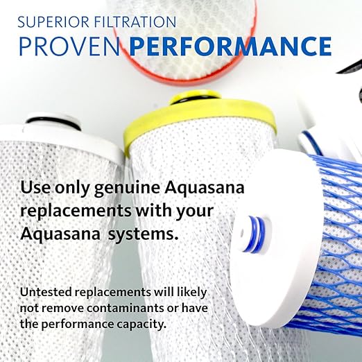 Aquasana Replacement Filter Cartridges for 3-Stage Under Sink Water Filtration System - Filters 99% Of Chlorine - 3 Count - AQ-5300R