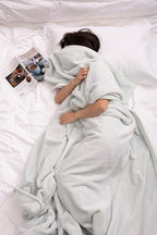 Mellowdy Extra Thick Hearty Plush Flannel Blanket (Pale Mint, 60x80) - 500GSM Twin Size Warm Blanket for Winter, Fall | Soft, Fluffy, Cuddly, Perfect for Bed, Oversized Throw for Couch, Sofa