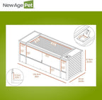 New Age Pet ECOFLEX 60-Inch Mojave Reptile Lounge in Maple- Durable, Moisture-Resistant Wood Plastic Composite Habitat with Vented Side Panels, Removable Sliding Glass Doors & Lock