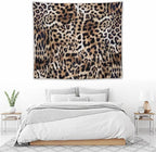 HZOHNAGO Leopard Print Tapestry Nature Wildlife Vintage Cheetah Fur Spot Animal Skin Wild Animals Spots Printed Wall Tapestry Painting Wall Hanging for Bedroom Living Room Dorm 60" W x 50" H
