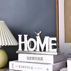 Love Sign Decoration,White and Silver Love Signs for Home Decor Statue,Bird Sculpture Personalized Love Decor,Chrome Style Figurine Decorative Ornaments for Living Room,Bedroom (2 Pcs, White+Silver)