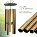 Memorial Wind Chimes for Outdoor & Gifts – Engraved Tree of Life, 36” Durable Metal Chimes with Soothing Melodies, Waterproof & Customizable Tones