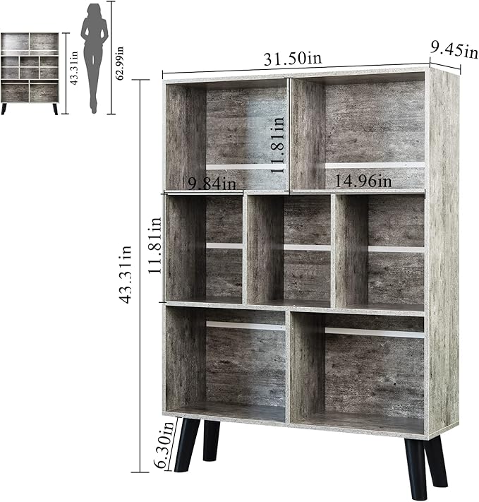 LEYAOYAO Cube Storage Organizer Bookshelf - Multi-Purpose Display Shelf