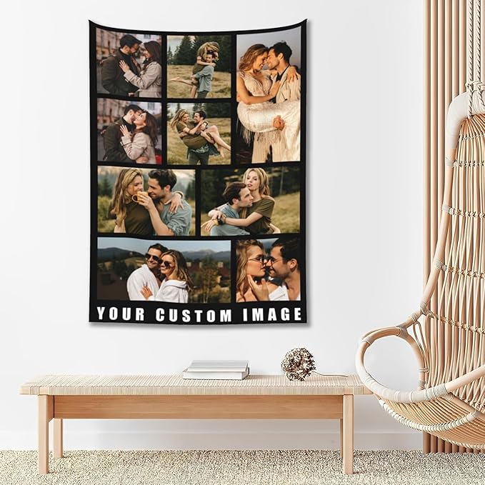 Custom Tapestry For Wall Bedroom Custom Backdrop Personalized Image Text Photo Customized Funny Tapestry Banners And Signs Multiple Pictures Vertical Tapestrys