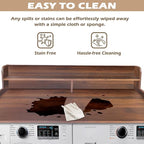 Royxen Laundry Countertop with 2-Tier Shelf Universal Fit, Washer and Dryer Countertop with Storage Space, Shelf Height 11.5 Inches, Walnut Color