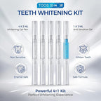 Teeth Whitening Kit for Sensitive Teeth,with 4 Carbamide Peroxide Pen & 1 Remineralization Pen,LED Accelerator Light Non,Tooth Whitener Professional Oral Care Gently Yet Effectively Removes Stains