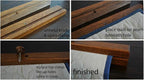 RRD Quilt Hanger for Wall for Display (54") Amish Made Wooden Quilt Rack Wall Mount - Rustic Tapestry Quilt Wall Hangers (Oak Wood, Michaels Stain, 54" Long)