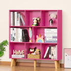LEYAOYAO 3 Tier Bookshelf with Legs - Pink