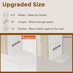 72 Inch Floating Shelves White, 72 x 9 Rustic Wooden Fireplace Mantel, 9 Inch Floating Shelf for Wall, Farmhouse Wall Shelves for Home Storage & Display