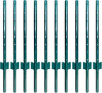 ARIFARO Sturdy Duty Metal Fence Posts 3 Feet,Pack of 10, 3-4-5-6-7 Feet No Digging Garden U Post for Wire Fencing Steel Fencing Poles for Yard, Outdoor