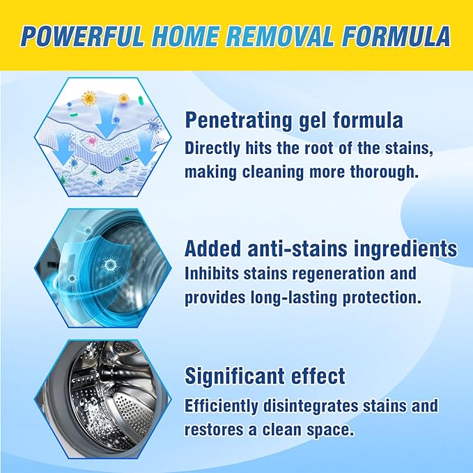 AstraVox Home Remover Gel, Washing Machine Cleaner for Washing Machine Seal, Front Load Washer, Refrigerator Strips, Tile, Home Kitchen Sinks, Toilet, Bathroom