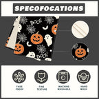 XCHI Boo Spooky Ghost Pumpkin Halloween Table Runner Burlap Table Decoration for Home Kitchen Dining Dinner Indoor Holiday Farmhouse Decor 13x60 Inch
