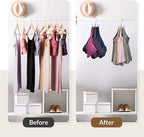 ZEDODIER Tank Top Hanger, Rotatable Bra Organzier for Closet, Max 24 Storage Capacity Sport Bra Holder, Metal Space Saving Closet Organizers and Storage, Silver