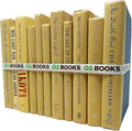 Curated Decorative Books Hardcover Décor Books for Home Décor, Choose Color, Interior Design, Office, Wedding Display, Instant Library, or Staging (Vintage Gold, One Foot)