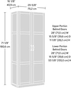 Sauder Select Storage Cabinet, Pantry Cabinet Kitchen Storage with Adjustable Shelves, Bathroom Storage Cabinet, in Silver Sycamore